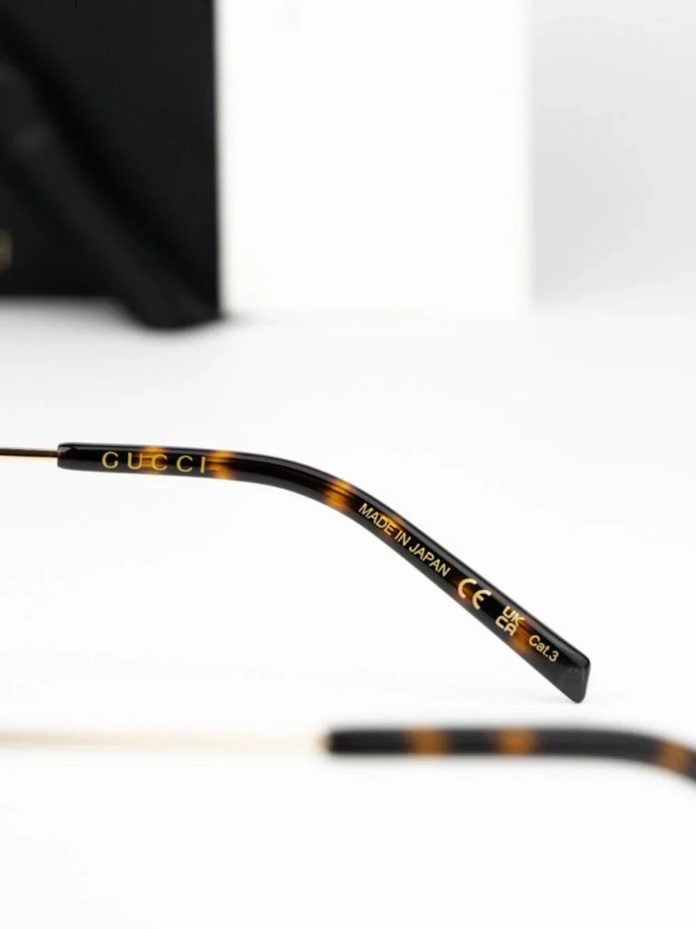 Gucci Men Sunglasses Gold Brown Rectangular GG1957SA 002 NEW AUTHENTIC